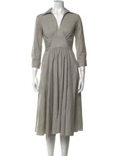 Pre-owned Brock Collection Midi Length Dress In Gray