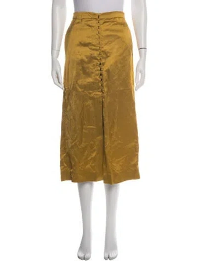 Pre-owned Brock Collection Midi Length Skirt In Yellow