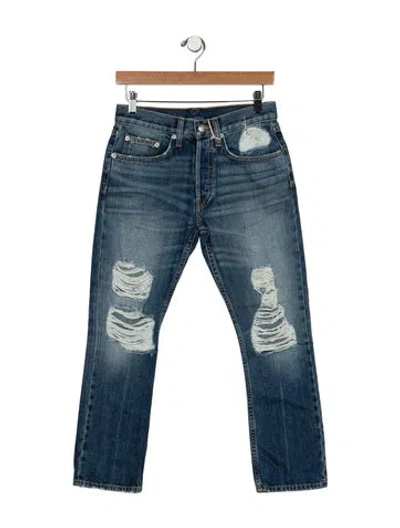 Pre-owned Brock Collection Mid-rise Straight Leg Jeans In Blue