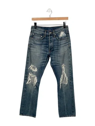 Pre-owned Brock Collection Mid-rise Straight Leg Jeans In Blue