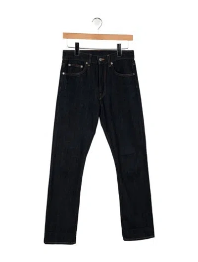 Pre-owned Brock Collection Mid-rise Straight Leg Jeans In Blue