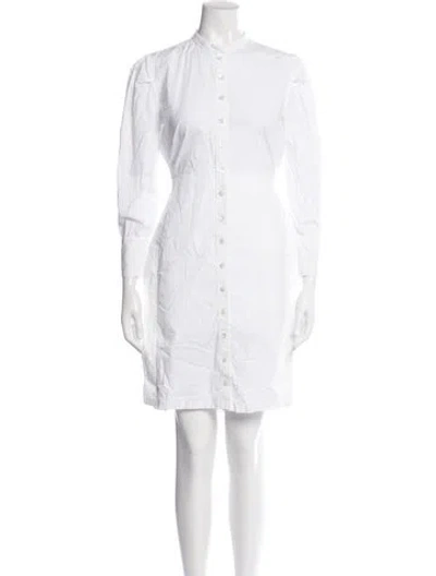Pre-owned Brock Collection Mock Neck Knee-length Dress In White
