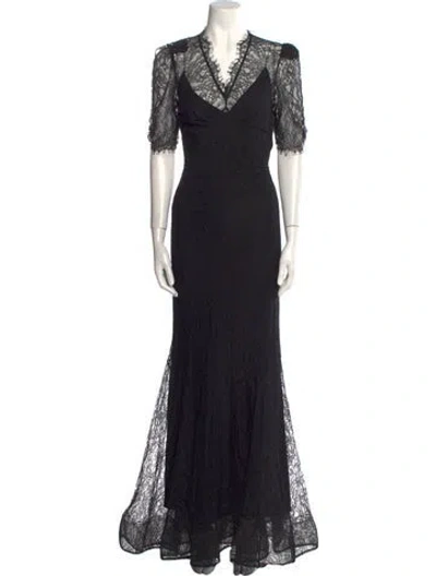 Pre-owned Brock Collection Nylon Long Dress In Black