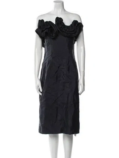 Pre-owned Brock Collection Nylon Midi Length Dress In Blue