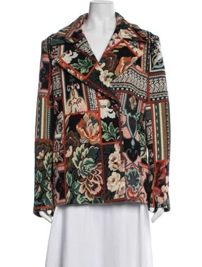 Pre-owned Brock Collection Patterned Blazer In Multi