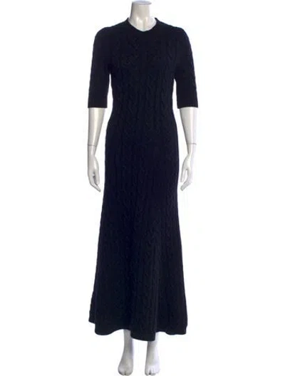 Pre-owned Brock Collection Patterned Long Dress In Black