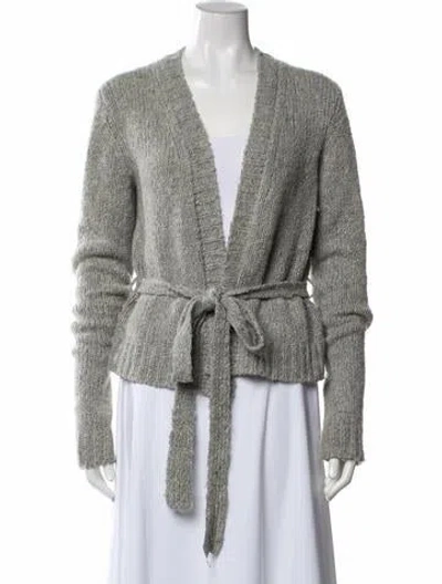Pre-owned Brock Collection Plunge Neckline Sweater In Gray