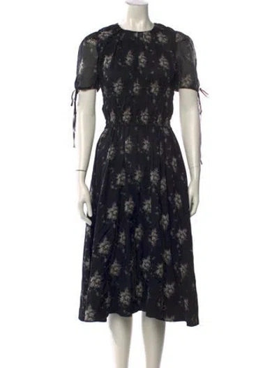 Pre-owned Brock Collection Printed Midi Length Dress In Black