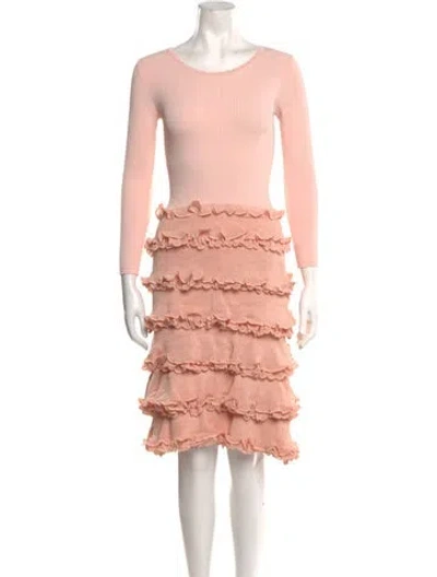 Pre-owned Brock Collection Scoop Neck Knee-length Dress In Pink