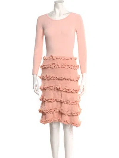 Pre-owned Brock Collection Scoop Neck Knee-length Dress In Pink