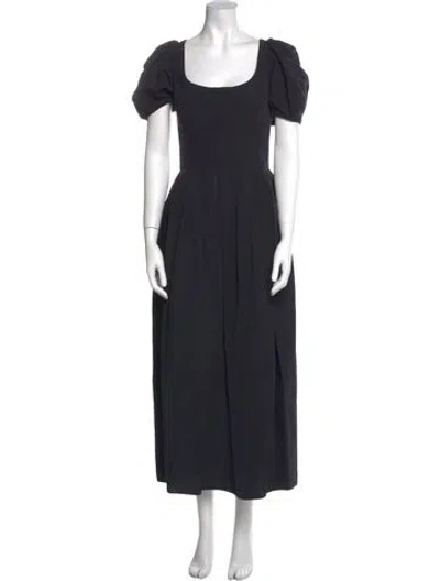 Pre-owned Brock Collection Scoop Neck Long Dress In Black
