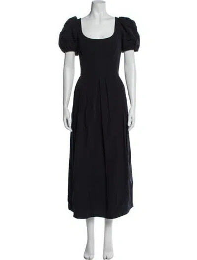 Pre-owned Brock Collection Scoop Neck Long Dress In Black