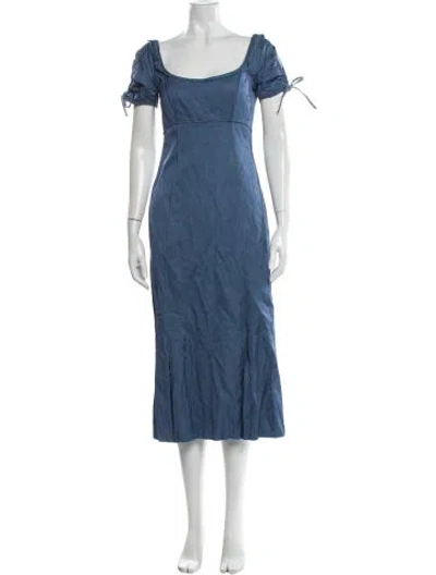Pre-owned Brock Collection Scoop Neck Long Dress In Blue