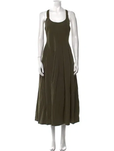 Pre-owned Brock Collection Scoop Neck Long Dress In Green