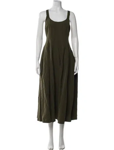 Pre-owned Brock Collection Scoop Neck Long Dress In Green