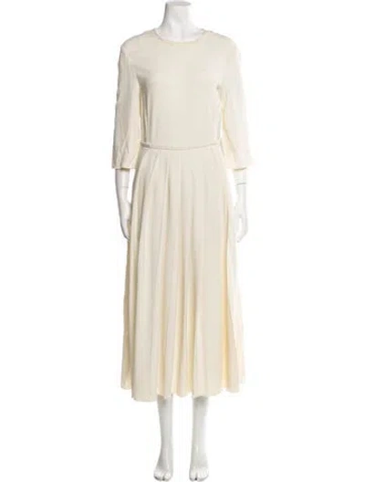 Pre-owned Brock Collection Scoop Neck Long Dress In Neutral