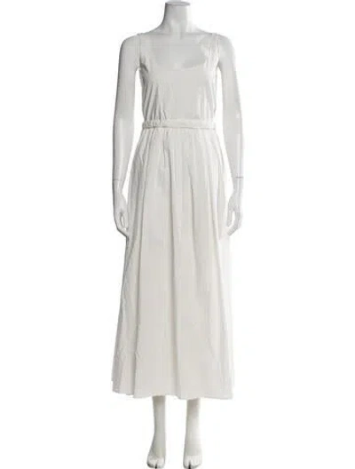 Pre-owned Brock Collection Scoop Neck Long Dress In Neutrals