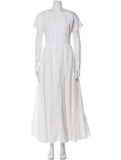 Pre-owned Brock Collection Scoop Neck Long Dress W/ Tags In White
