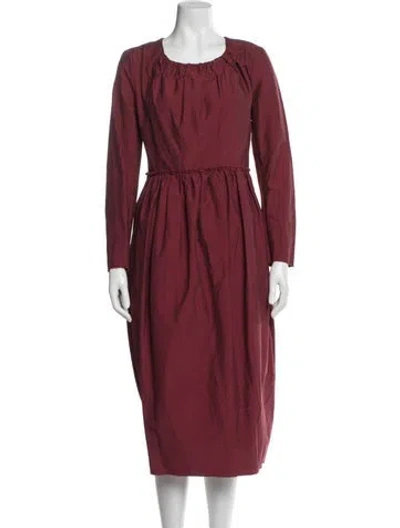 Pre-owned Brock Collection Scoop Neck Midi Length Dress In Red