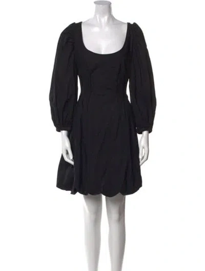 Pre-owned Brock Collection Scoop Neck Mini Dress In Black
