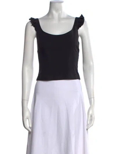 Pre-owned Brock Collection Scoop Neck Sleeveless Top In Black