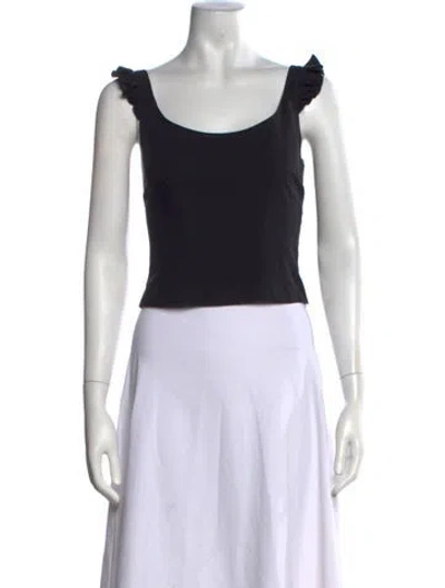 Pre-owned Brock Collection Scoop Neck Sleeveless Top In Black