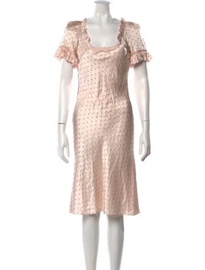 Pre-owned Brock Collection Silk Knee-length Dress In Pink