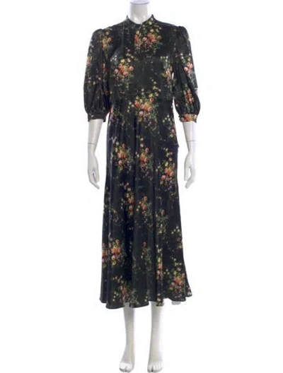 Pre-owned Brock Collection Silk Long Dress In Black