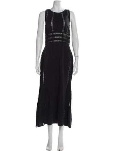 Pre-owned Brock Collection Silk Midi Length Dress In Black