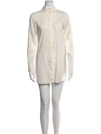 Pre-owned Brock Collection Silk Mini Dress In White