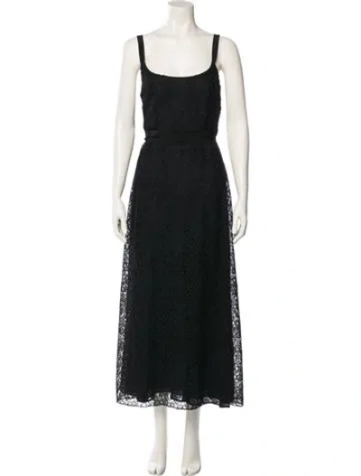 Pre-owned Brock Collection Square Neckline Long Dress In Black