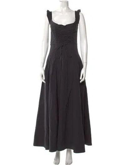 Pre-owned Brock Collection Square Neckline Long Dress In Multi