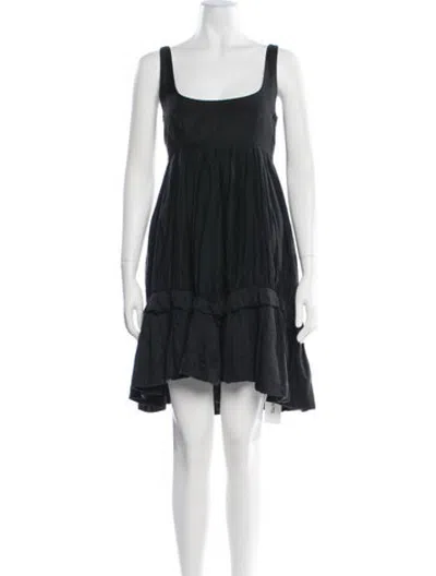 Pre-owned Brock Collection Square Neckline Mini Dress In Black