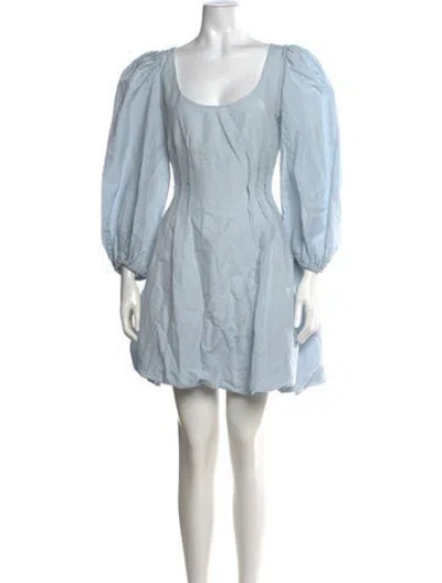 Pre-owned Brock Collection Square Neckline Mini Dress In Blue