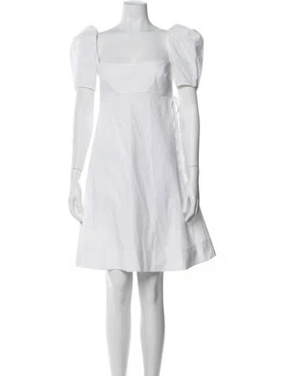 Pre-owned Brock Collection Square Neckline Mini Dress In White