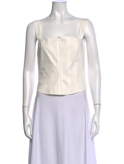 Pre-owned Brock Collection Square Neckline Sleeveless Top In Neutrals