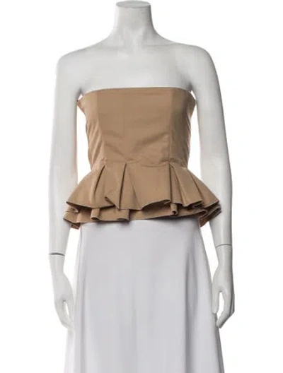 Pre-owned Brock Collection Strapless Top W/ Tags In Neutrals