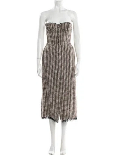 Pre-owned Brock Collection Striped Knee-length Dress In Multi