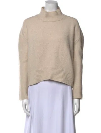 Pre-owned Brock Collection Virgin Wool Mock Neck Sweater In Neutral