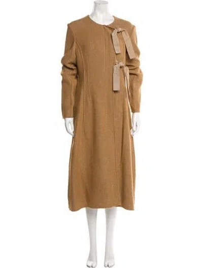 Pre-owned Brock Collection Virgin Wool Trench Coat In Brown