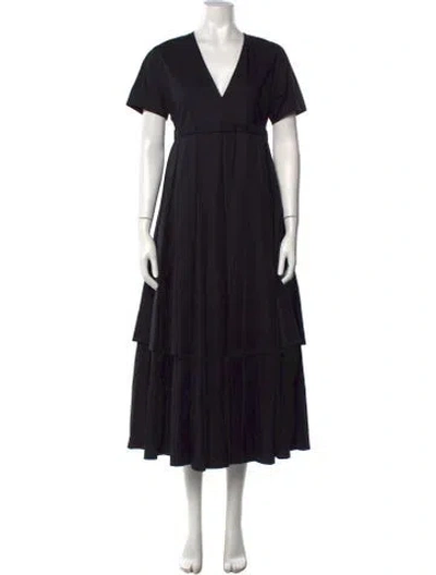 Pre-owned Brock Collection V-neck Long Dress In Blue