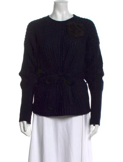 Pre-owned Brock Collection Wool Crew Neck Sweater In Blue