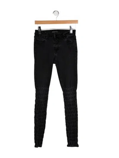 Pre-owned Brockenbow Mid-rise Skinny Leg Jeans In Black