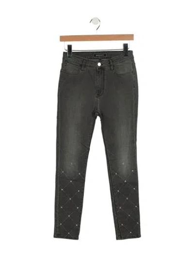 Pre-owned Brockenbow Mid-rise Skinny Leg Jeans In Gray