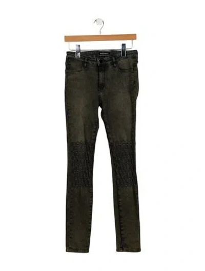 Pre-owned Brockenbow Mid-rise Skinny Leg Jeans In Gray