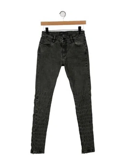 Pre-owned Brockenbow Mid-rise Skinny Leg Jeans In Green