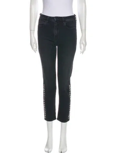 Pre-owned Brockenbow Mid-rise Straight Leg Jeans In Black