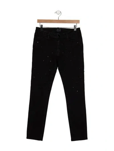Pre-owned Brockenbow Mid-rise Straight Leg Jeans In Black