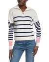 Brodie Cashmere 1/4-zip Wool & Cashmere-blend Polo Sweater In White