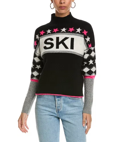 Brodie Cashmere Alpine Ski Mock Cashmere Sweater In Black